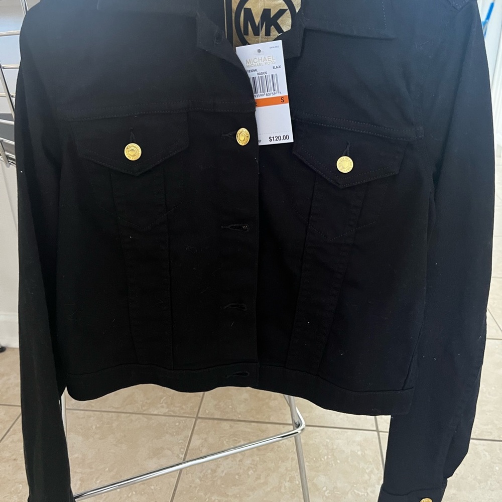 Michael Kors Black Jacket with Gold Accents new with tags